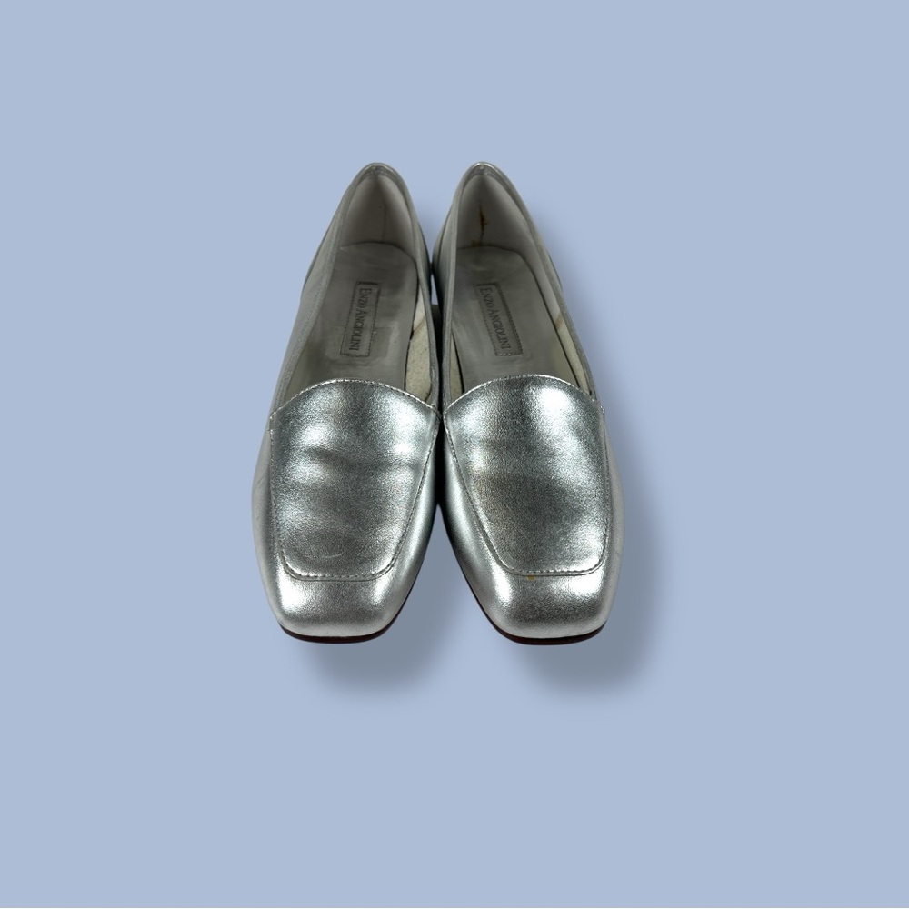 SALE 🍒 Enzo Angiolini Metallic Silver Loafer Flat